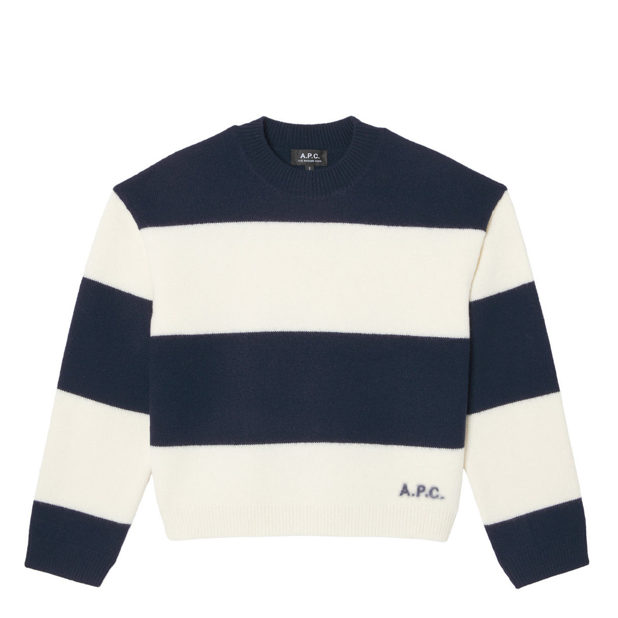 A.P.C. PULL PENNY DARK, Navy/Ecru