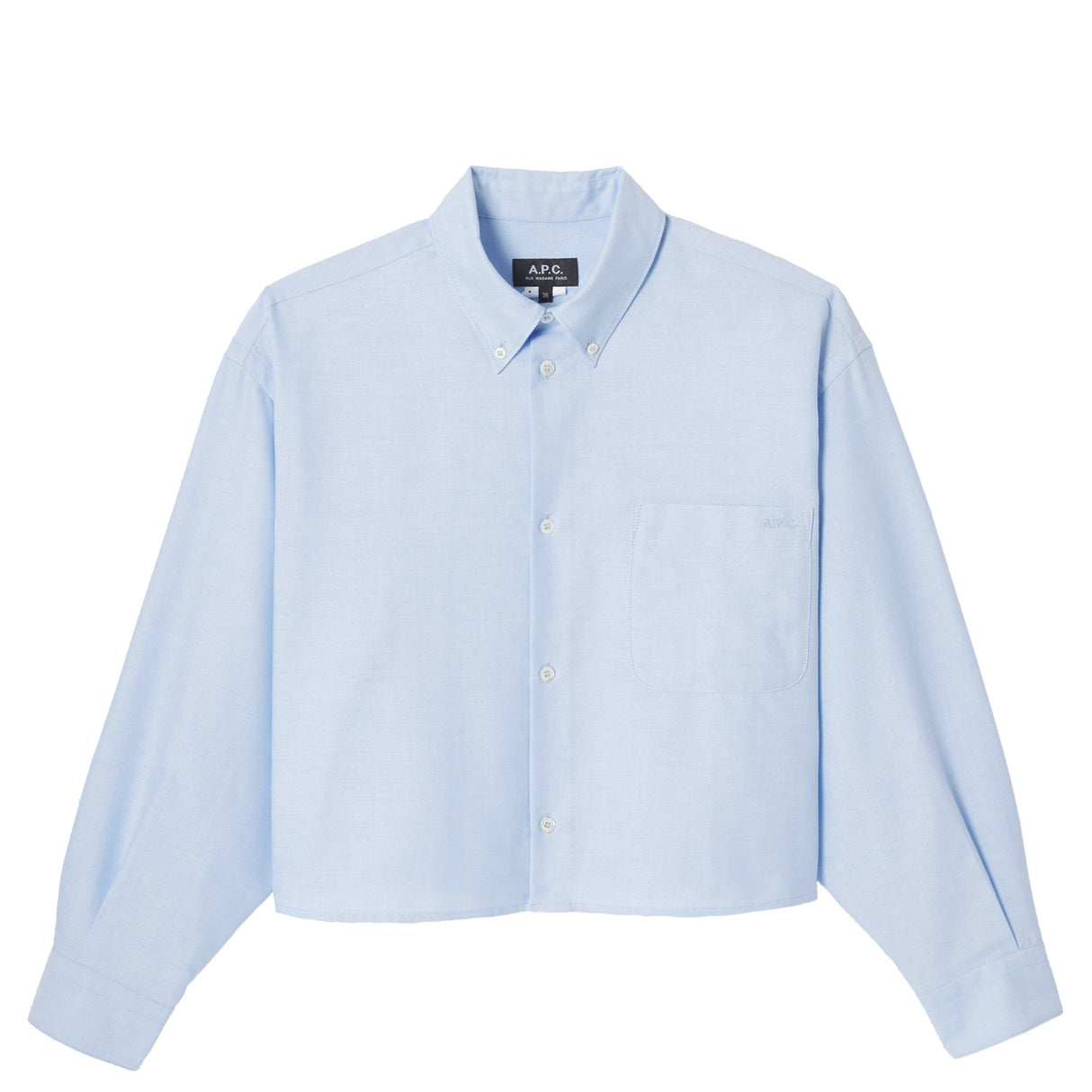 A.P.C. SOPHIA BUTTON DOWN SHIRT, Light Blue