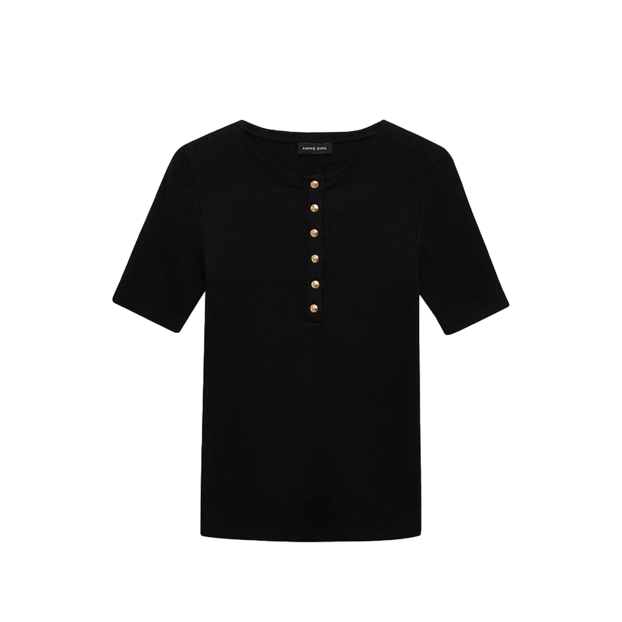 Anine Bing ALESSIA TEE, Black