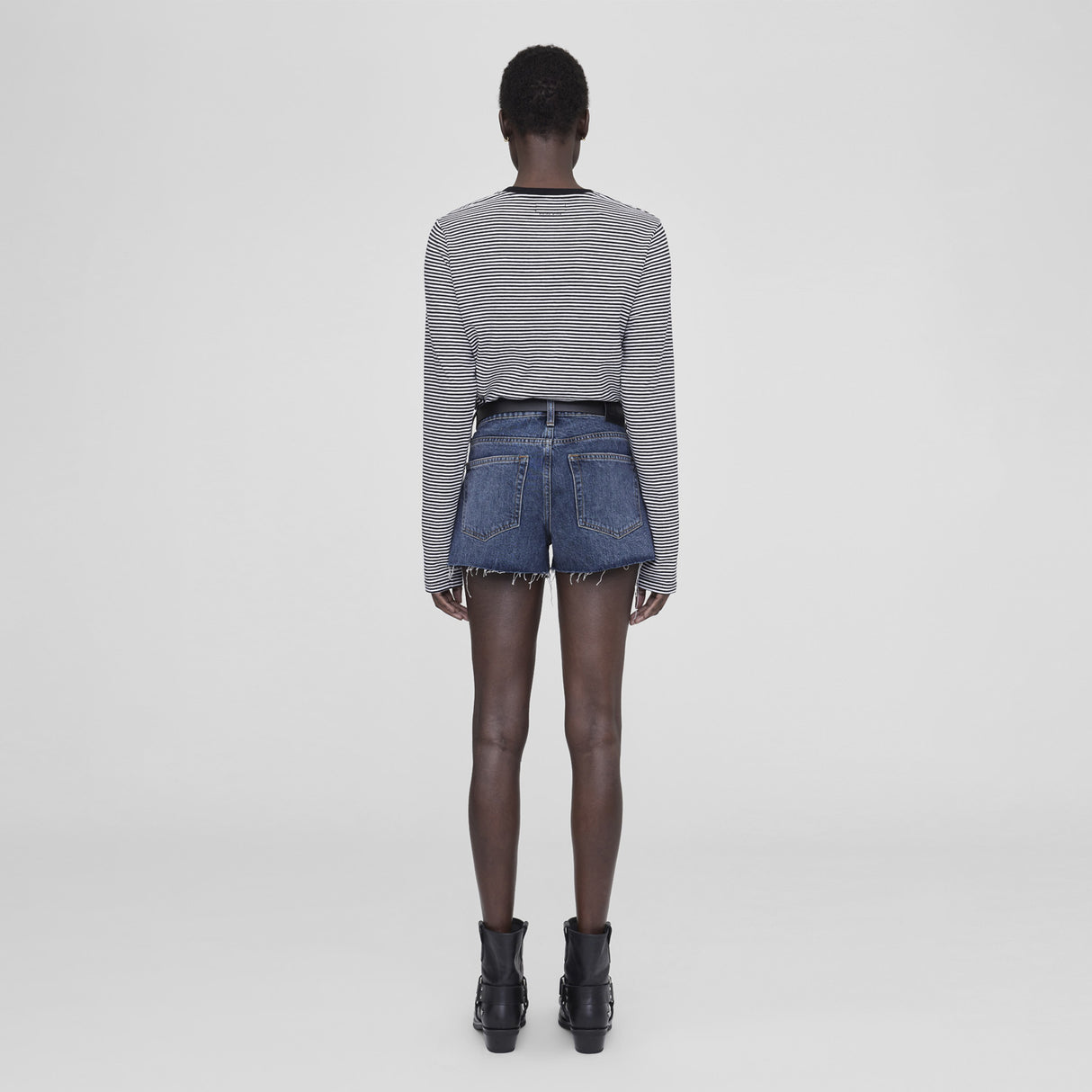 Anine Bing RYLAN TEE, White/Black