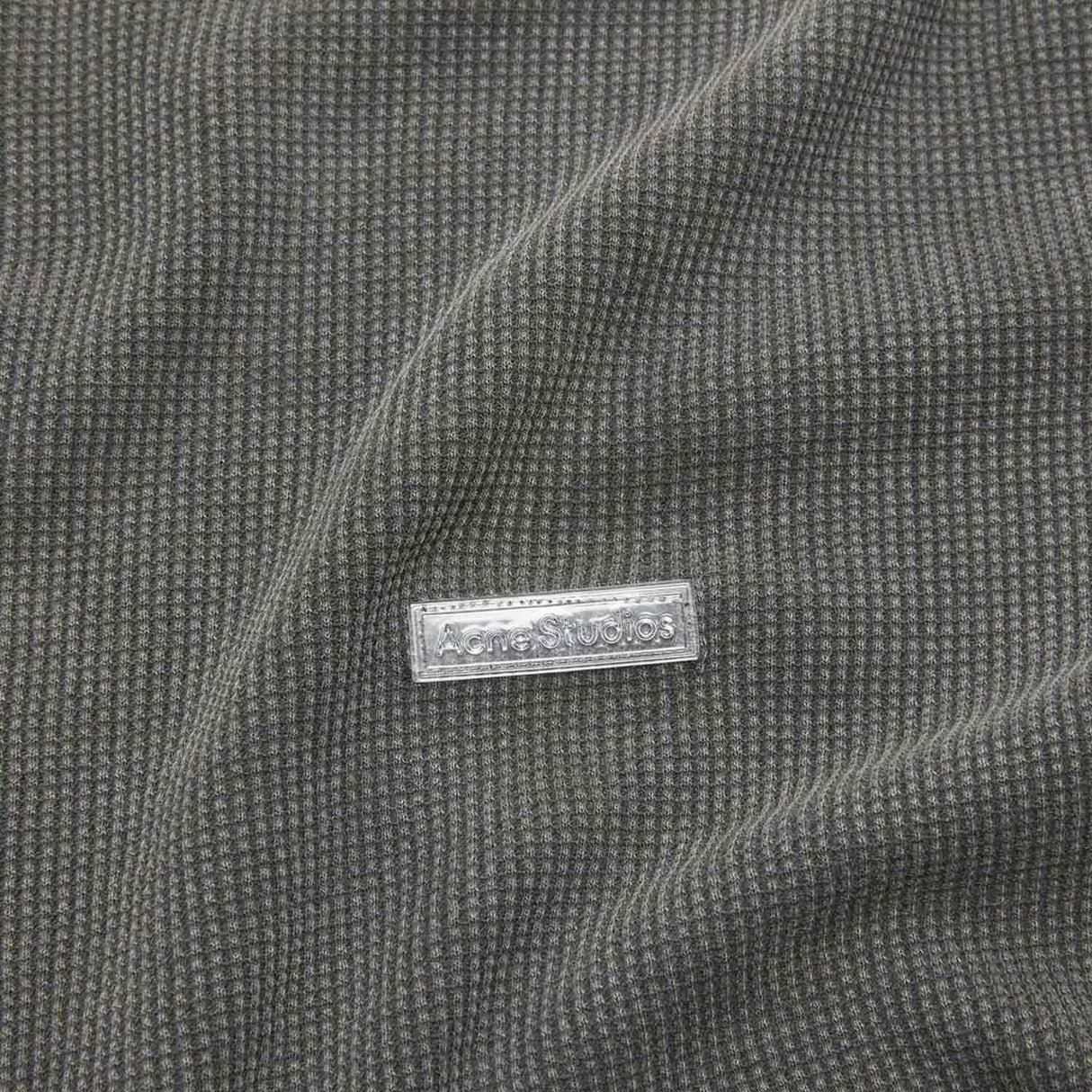 Acne Studios FITTED WAFFLE T-SHIRT, Faded Grey