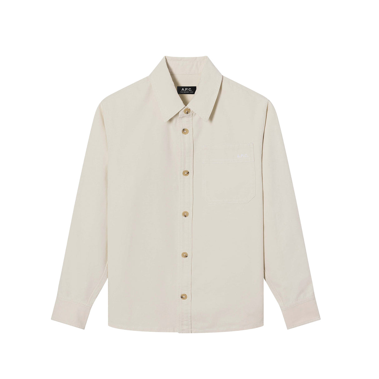 A.P.C. BASILE BRODEE OVERSHIRT, Off White