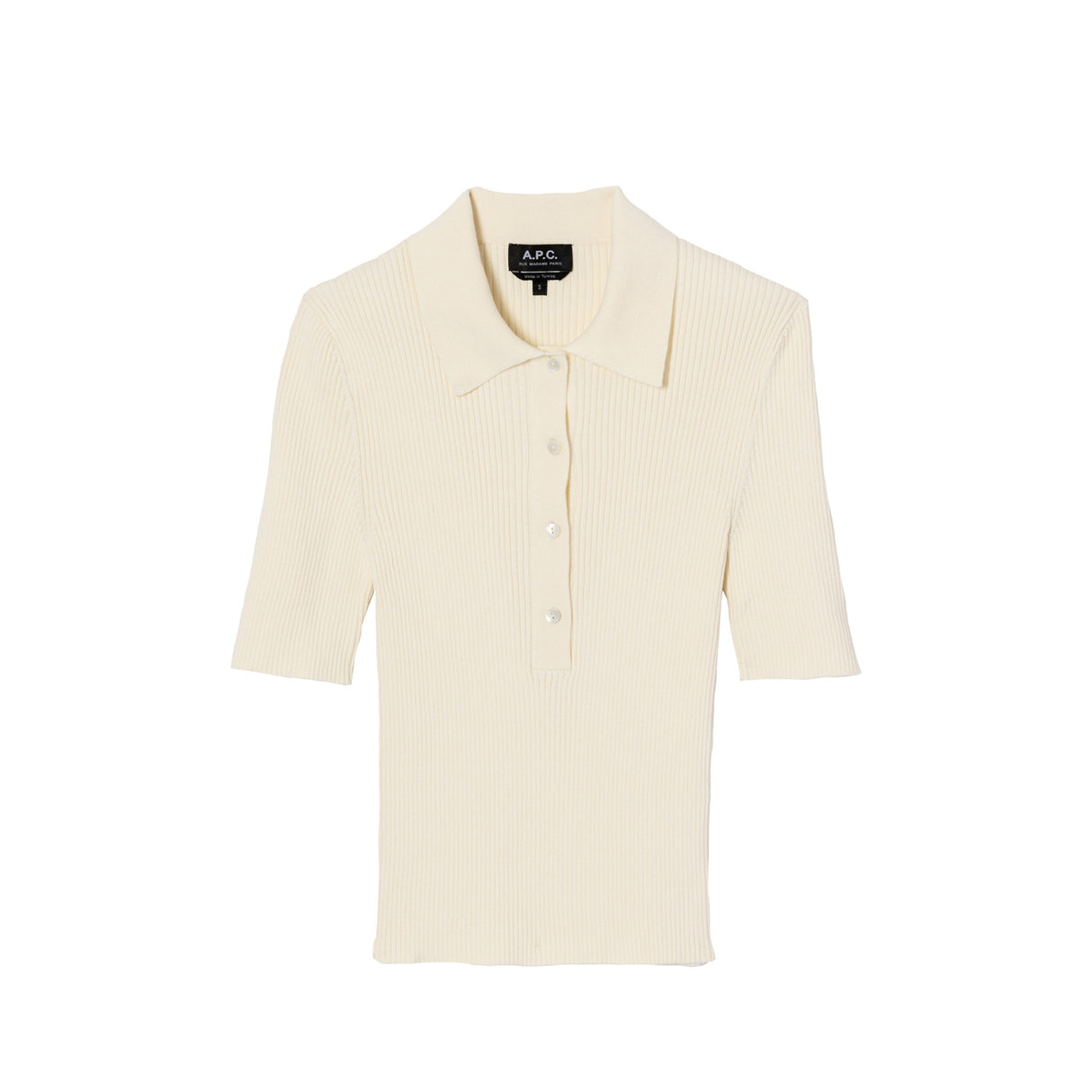 A.P.C. DANAE POLO SHIRT, Off White - Image 1
