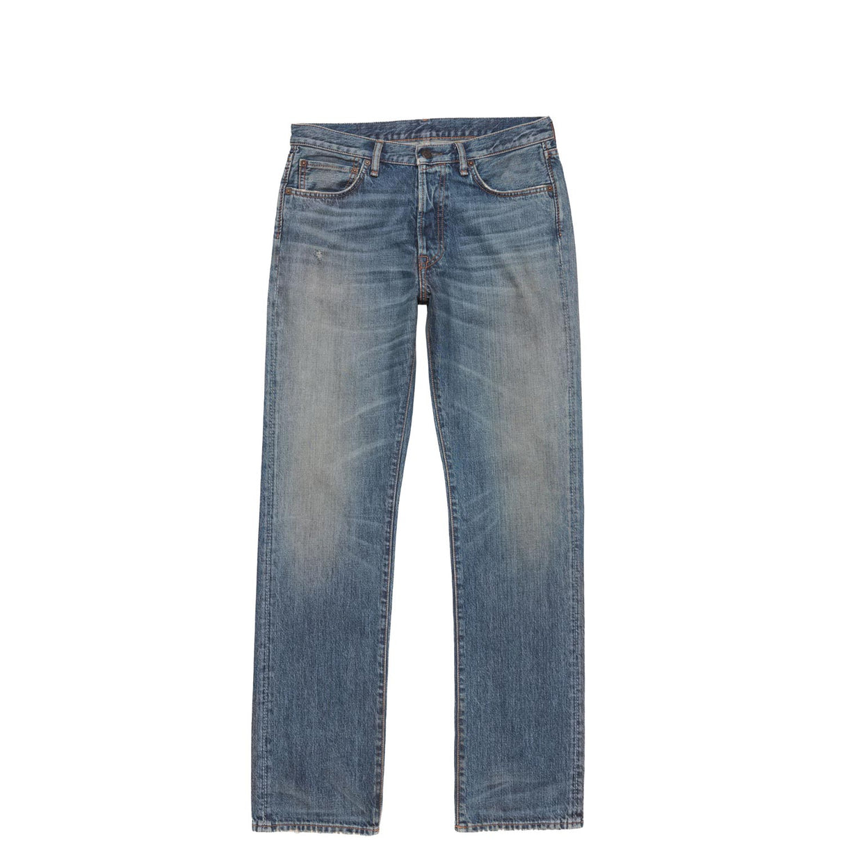 Blue jeans on a white background