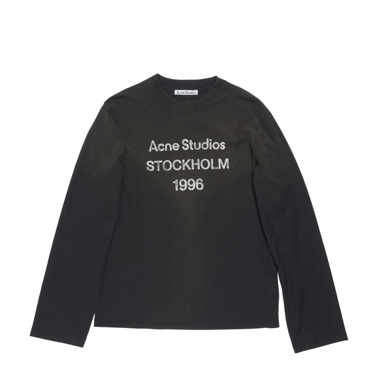 Acne Studios LOGO LS T-SHIRT, Faded Black
