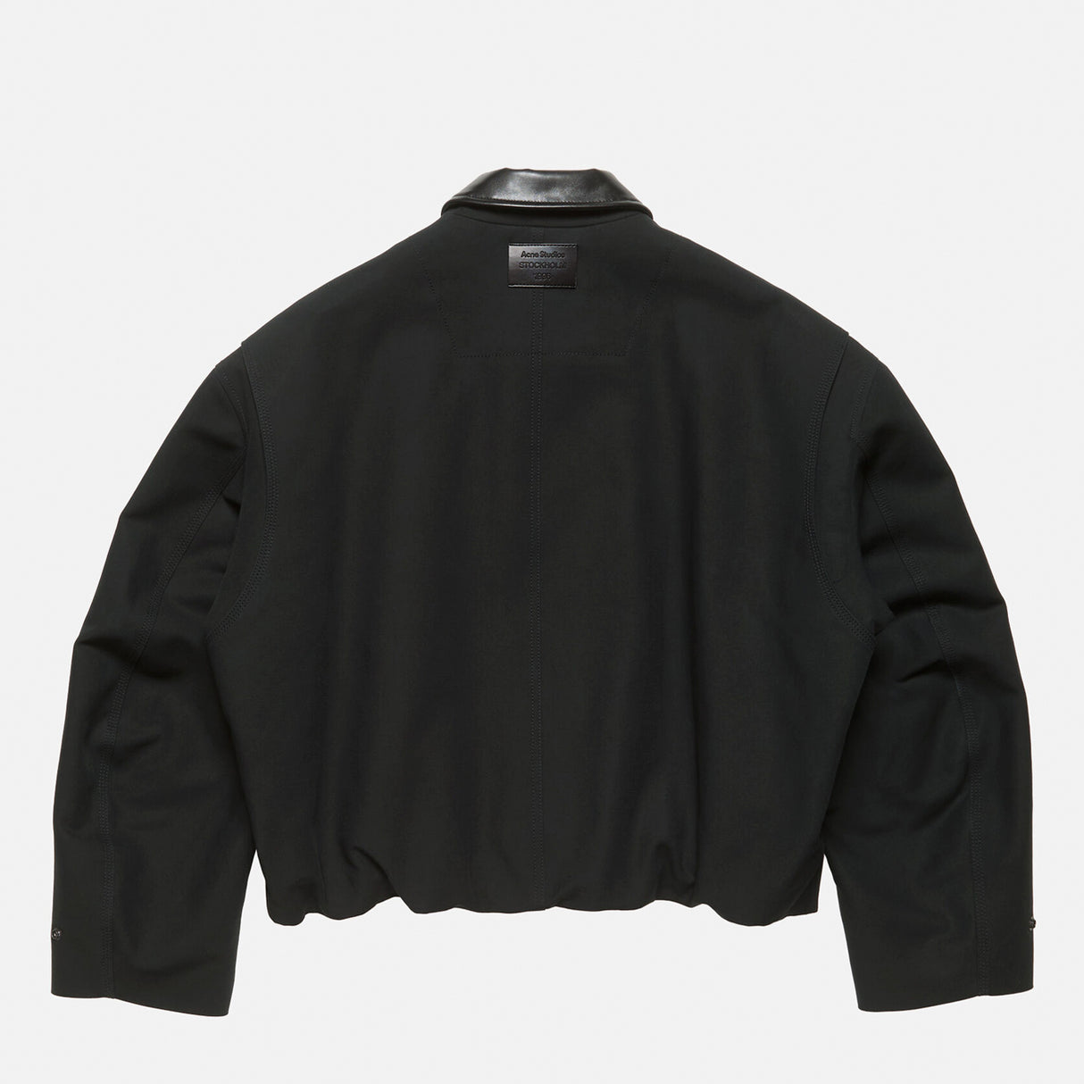 Acne Studios BOMBER WITH LEATHER COLLAR, Black