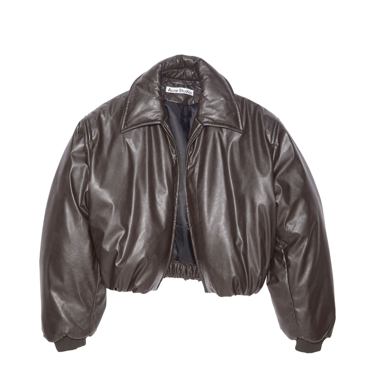 Acne Studios COATED BOMBER JACKET, Dark Brown