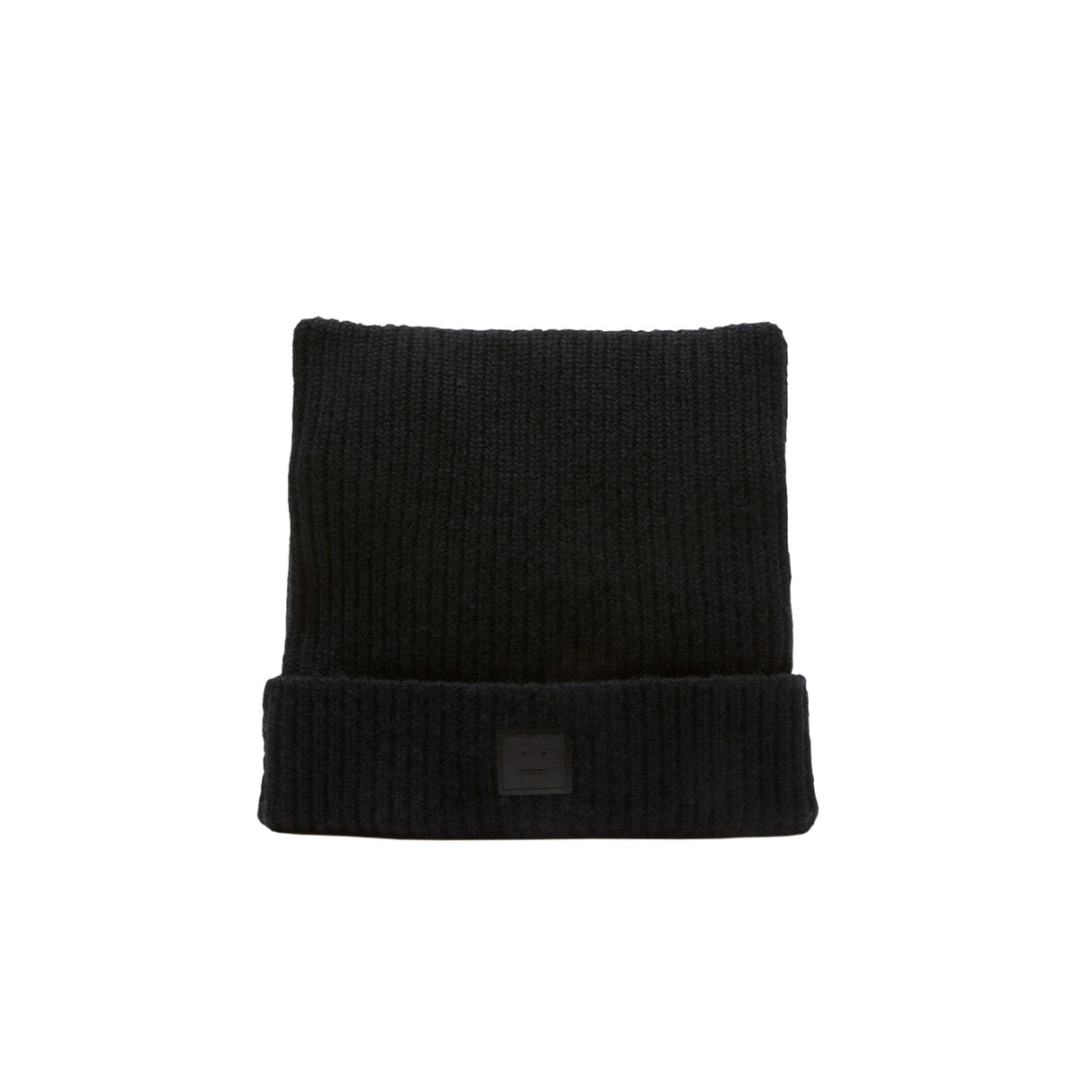 Acne Studios FACE LOGO SQUARE BEANIE, Black