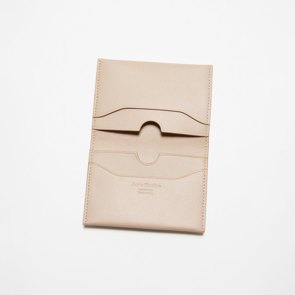 Acne Studios FOLDED LEATHER WALLET, Taupe Beige