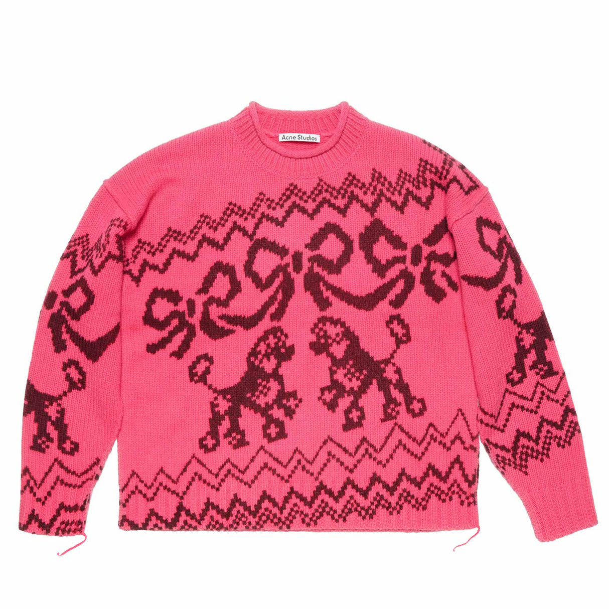 Acne Studios JACQUARD SWEATER, Pink/Red