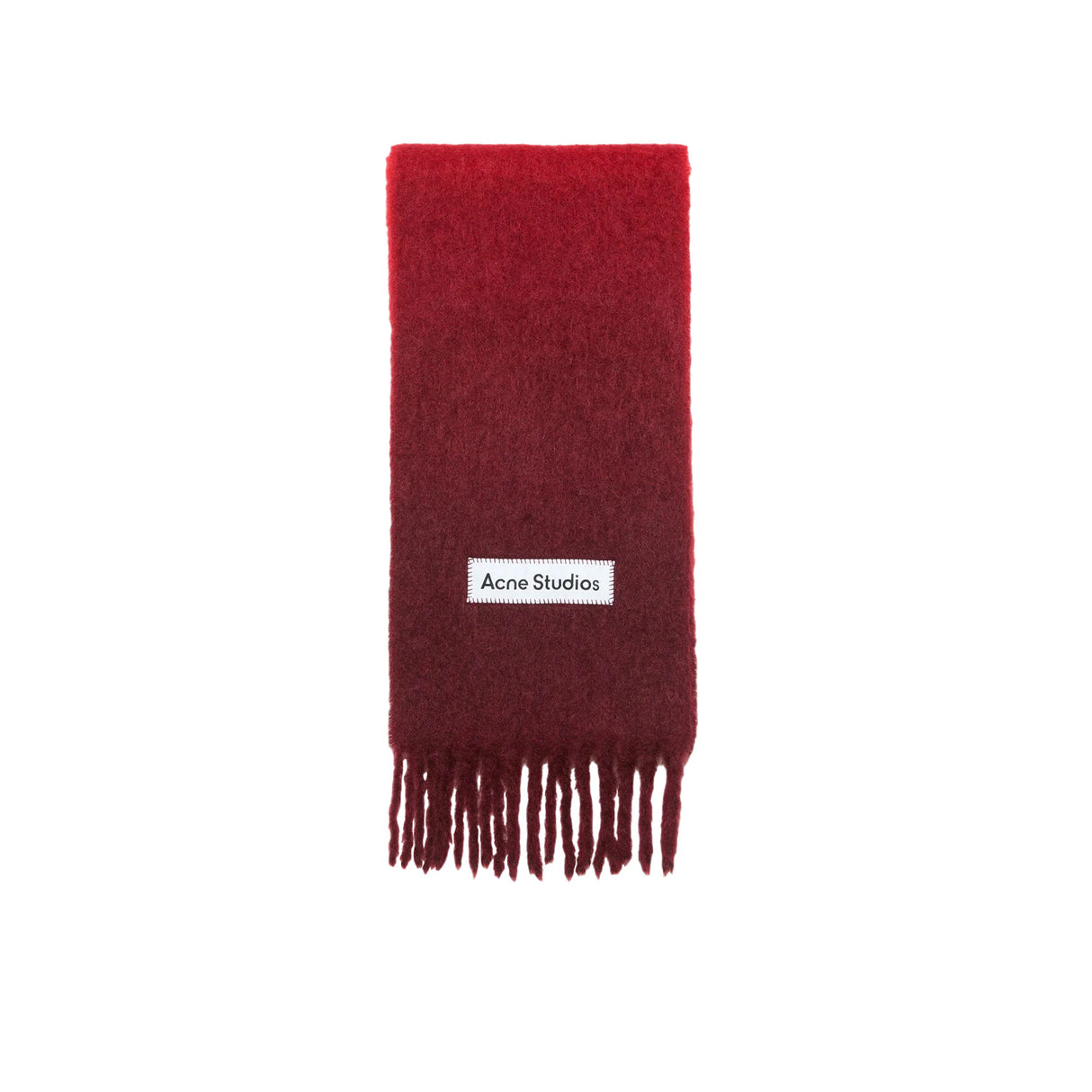 Acne Studios MOHAIR DIP DYE SCARF, Red
