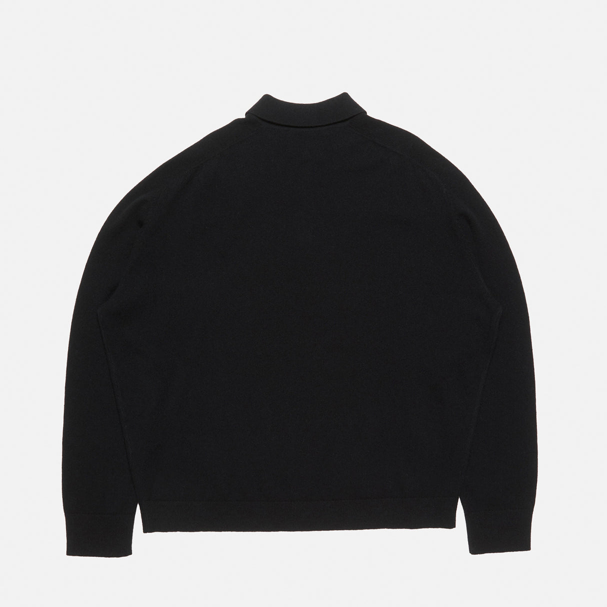 Acne Studios WOOL KNIT POLO, Black
