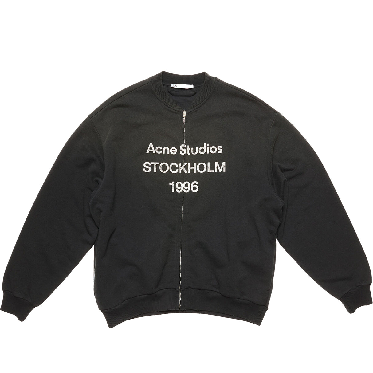 Acne Studios ZIP SWEATER LOGO, Black