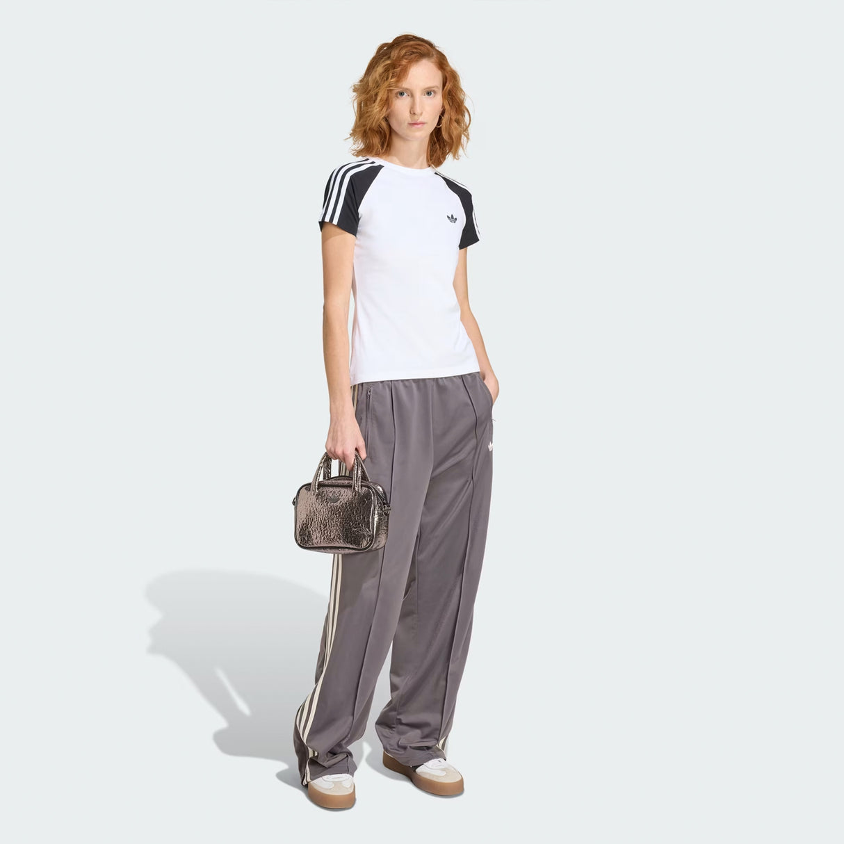 Adidas FIREBIRD LOOSE TRACK TROUSERS, Charcoal/Cream White