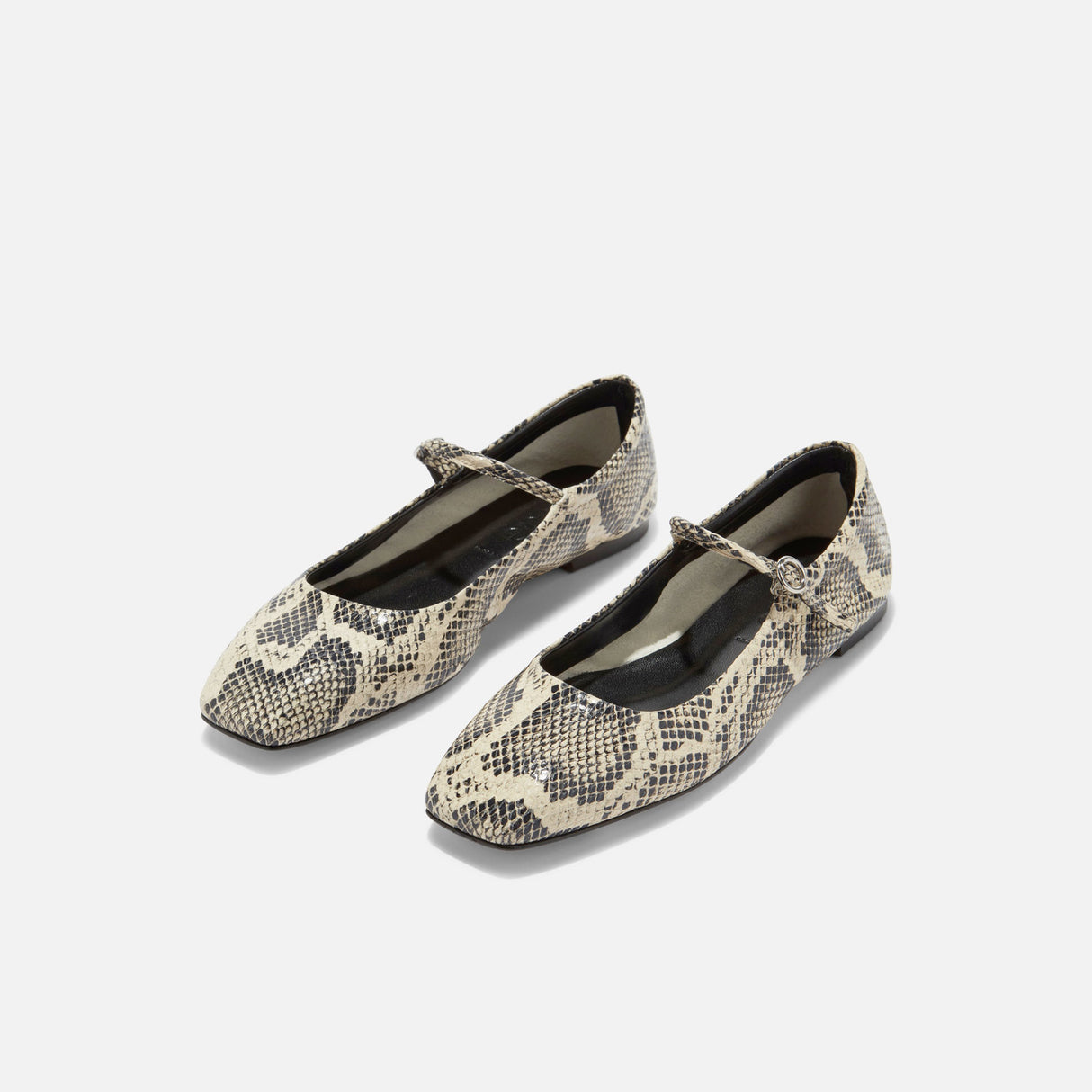 Aeyde UMA SNAKE PRINT GOAT LEATHER, Creamy