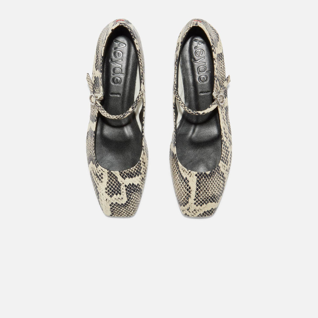 Aeyde UMA SNAKE PRINT GOAT LEATHER, Creamy