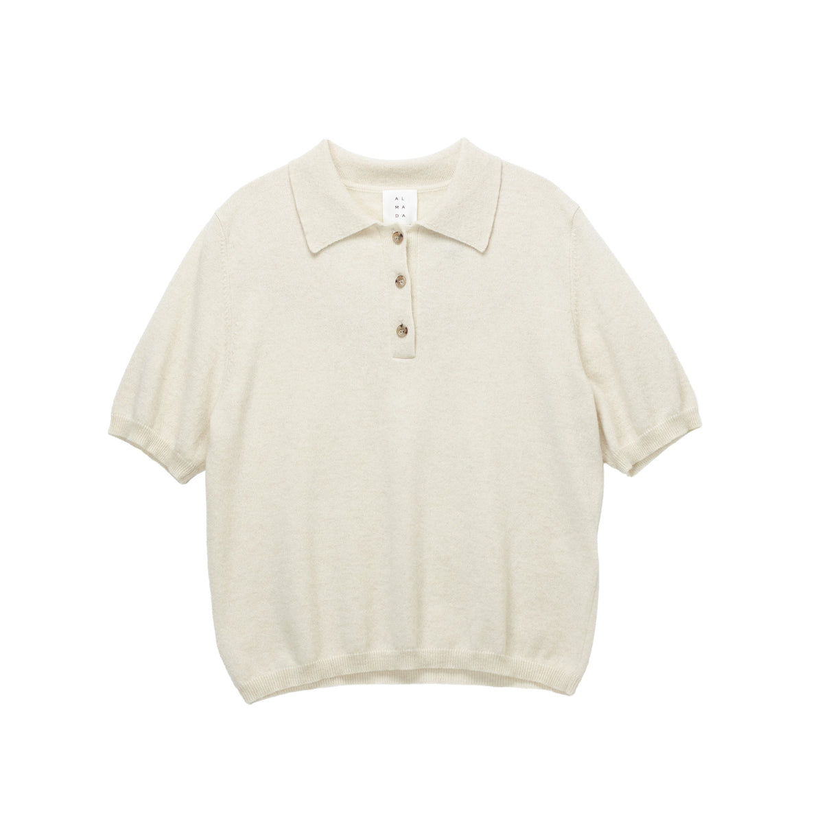 Almada Label ELLA COLLAR T-SHIRT, Vanilla