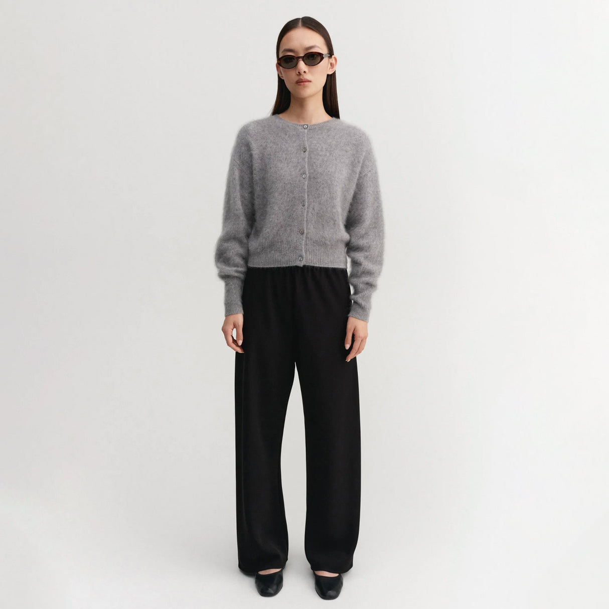 Almada Label COCO BRUSHED CARDIGAN, Grey