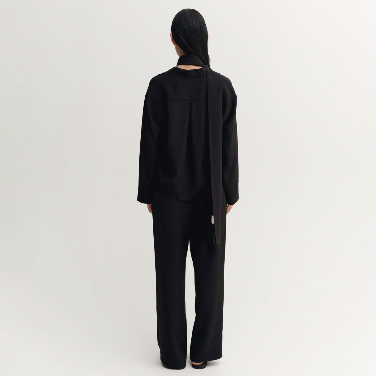 Almada Label LEIA SILK SHIRT, Black