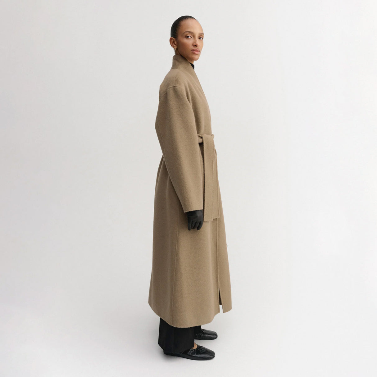 Almada Label MARA DOUBLE-FACED HAIRY COAT, Tan