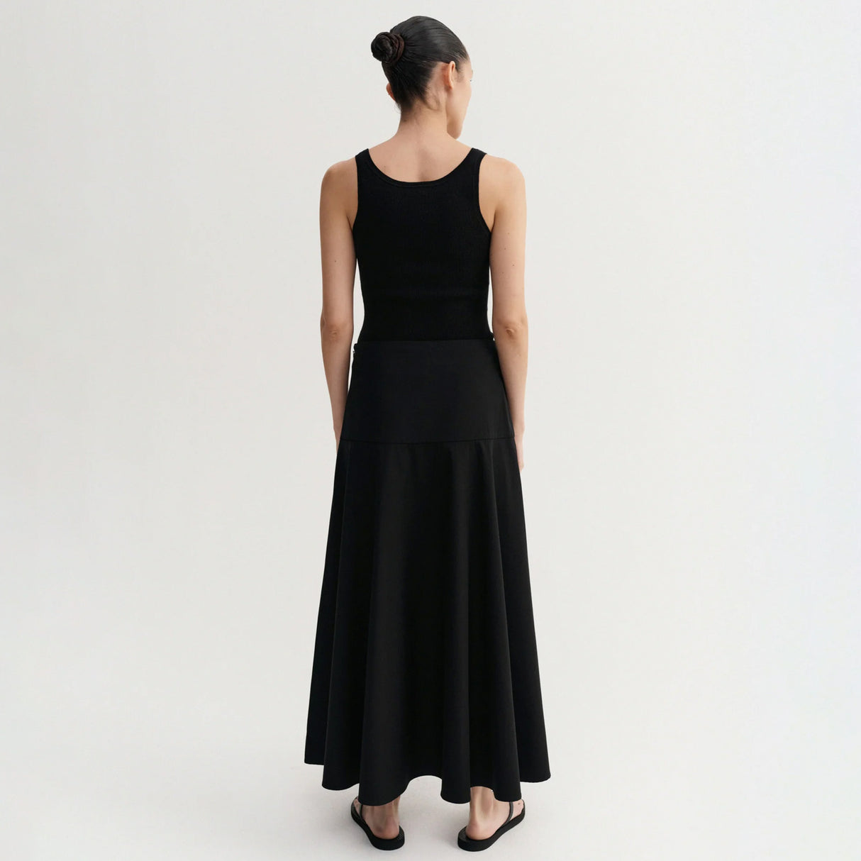 Almada Label ONA POPLIN SKIRT, Black