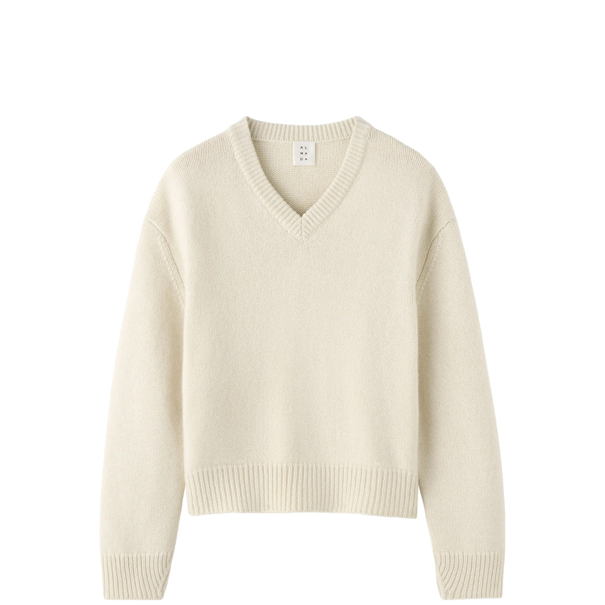 Almada Label YARA V-NECK SWEATER, Vanilla
