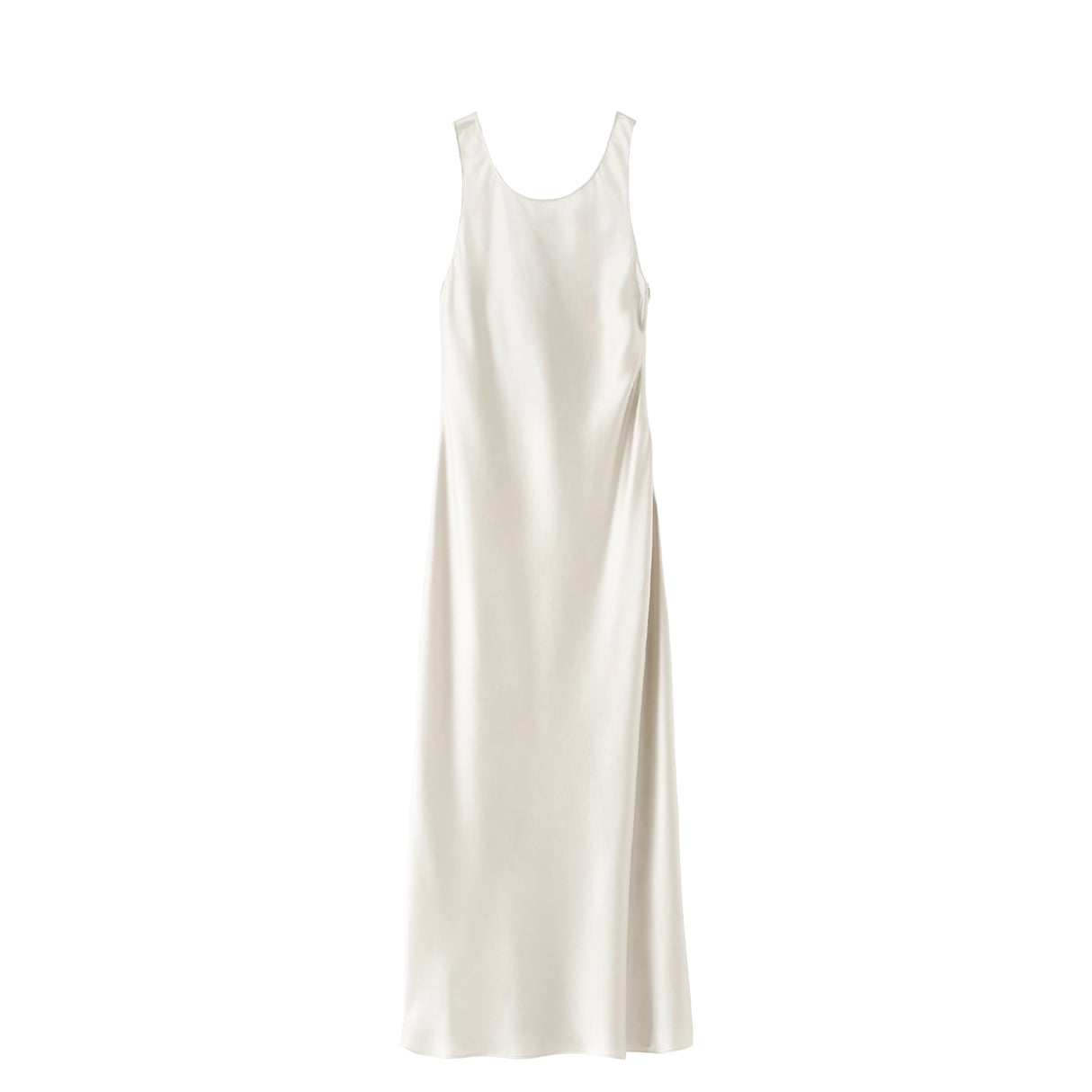 Almada Label ZILA SATIN DRESS, Pearl