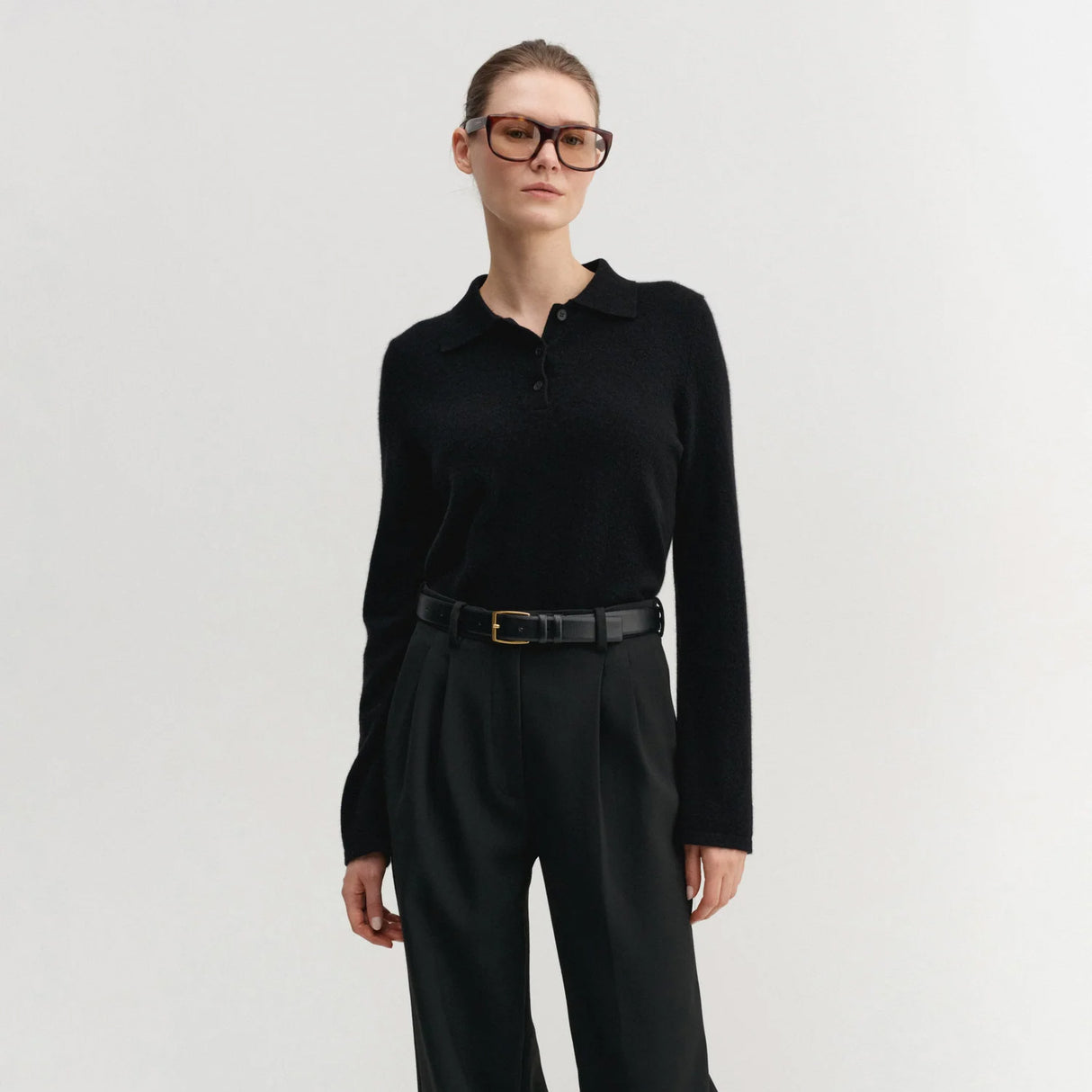 Almada Label MINOU COLLAR SWEATER, Black