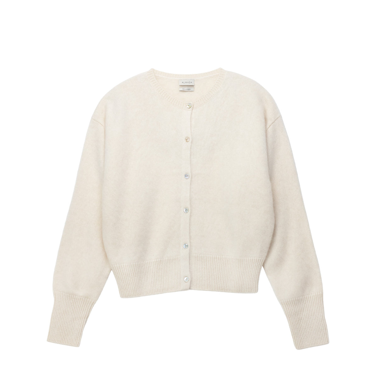 Almada Label COCO BRUSHED CARDIGAN, Vanilla