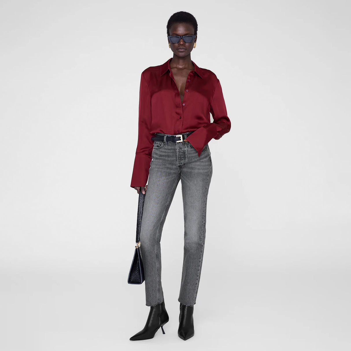 Anine Bing AMANDA SHIRT, Cabernet