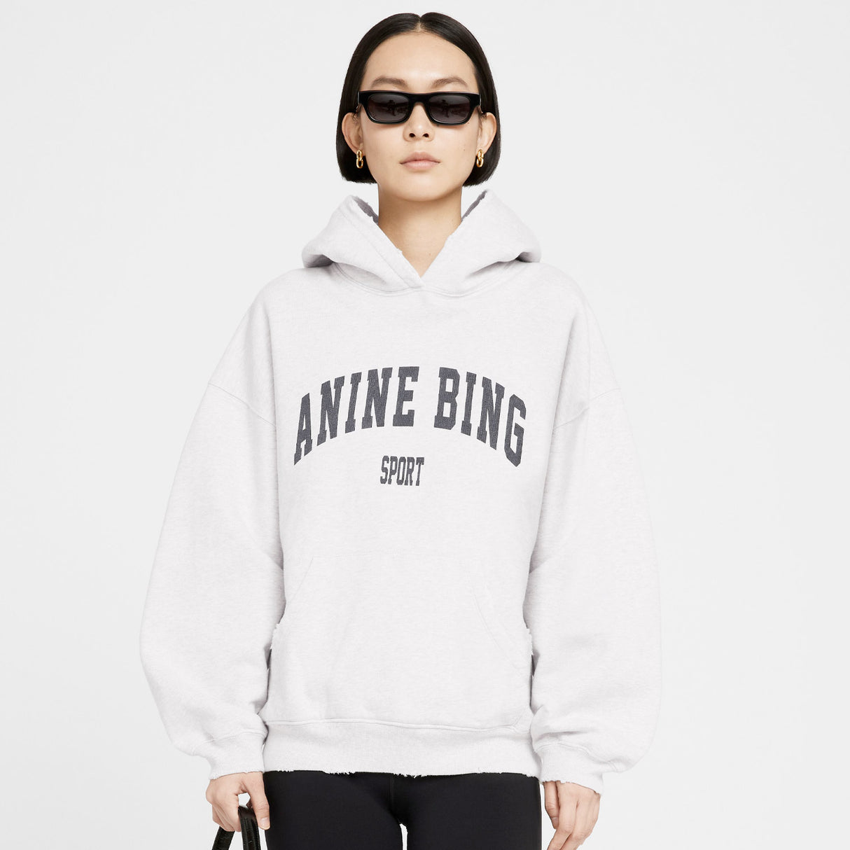 Anine Bing HARVEY SWEATSHIRT, Heather Grey