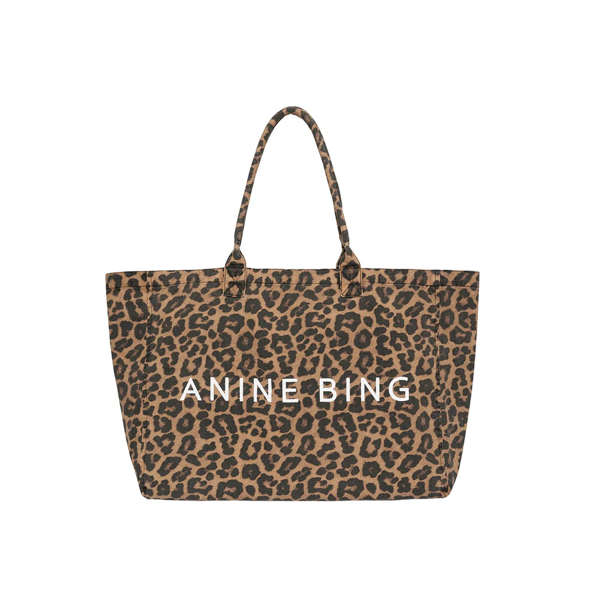 Anine Bing LEO CANVAS TOTE, Leopard