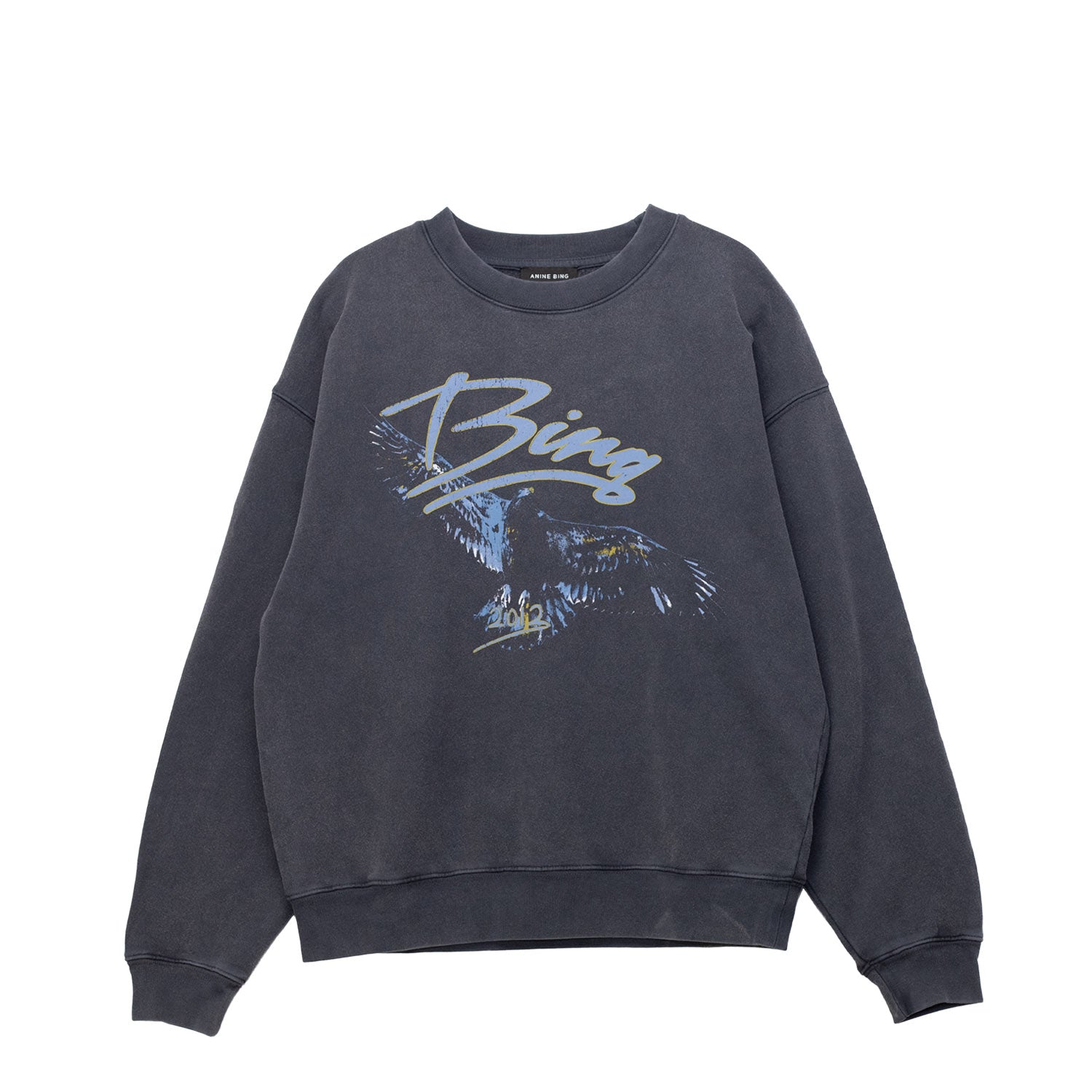 ANINE BING イーグルスウェット Anine Bing SPENCER SWEATSHIRT EAGLE, Washed Black – Beamhill