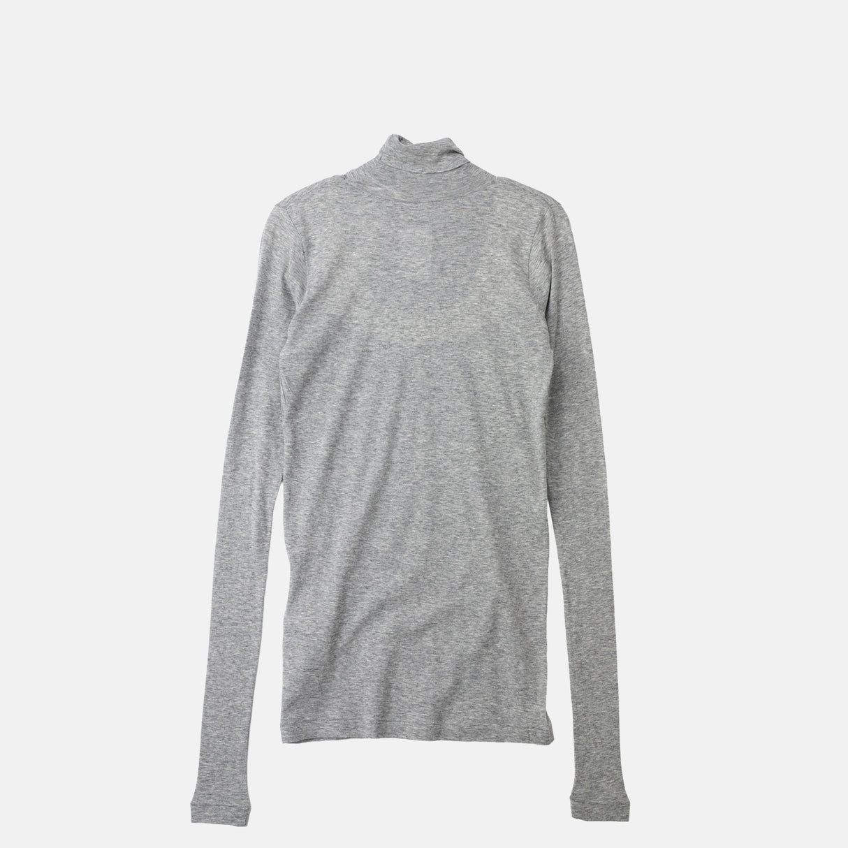 Auralee SUPER HIGH GAUGE SHEER RIB TURTLENECK L/S TOP, Gray