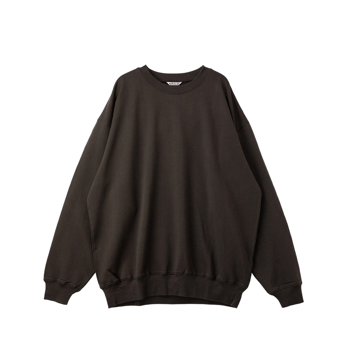 Auralee SUPER HIGH GAUGE SWEATSHIRT P/O, Dark Brown