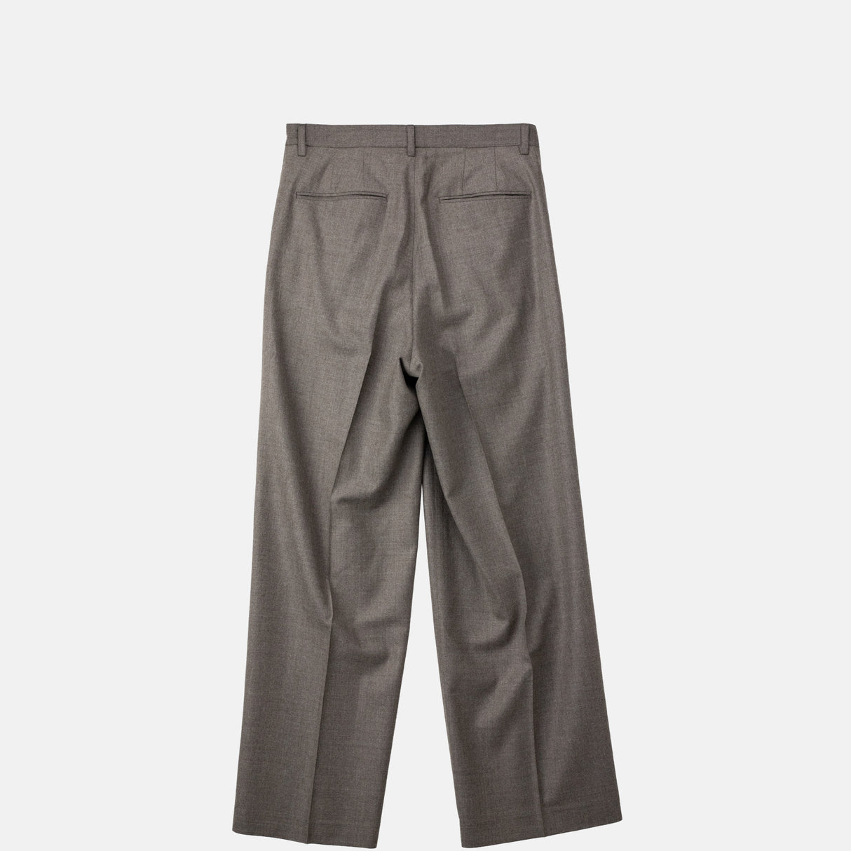 Auralee W'S SUPER LIGHT WOOL TWO-TUCK SLACKS, Top Brown