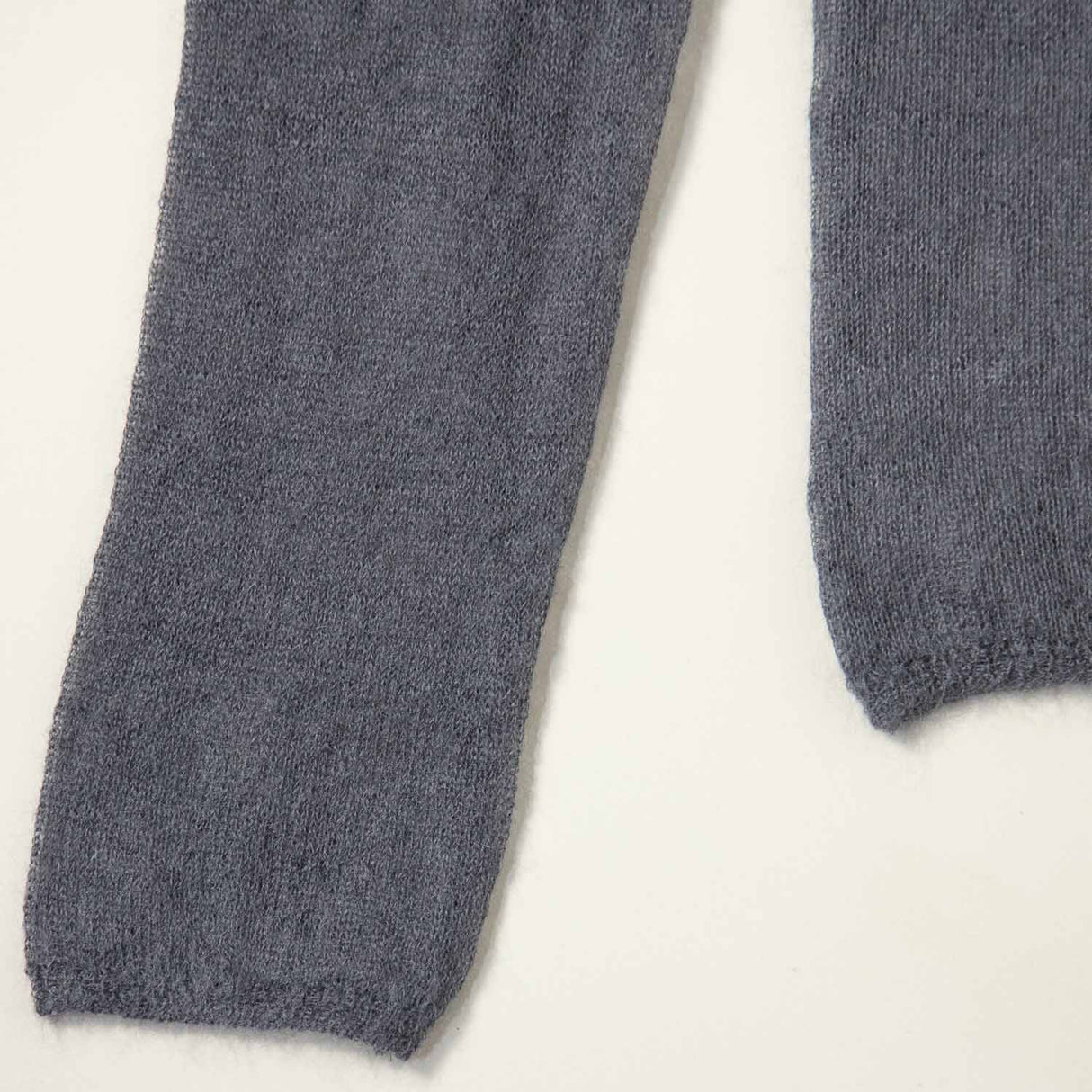 Auralee SHEER KNIT BOAT-NECK TOP, Charcoal