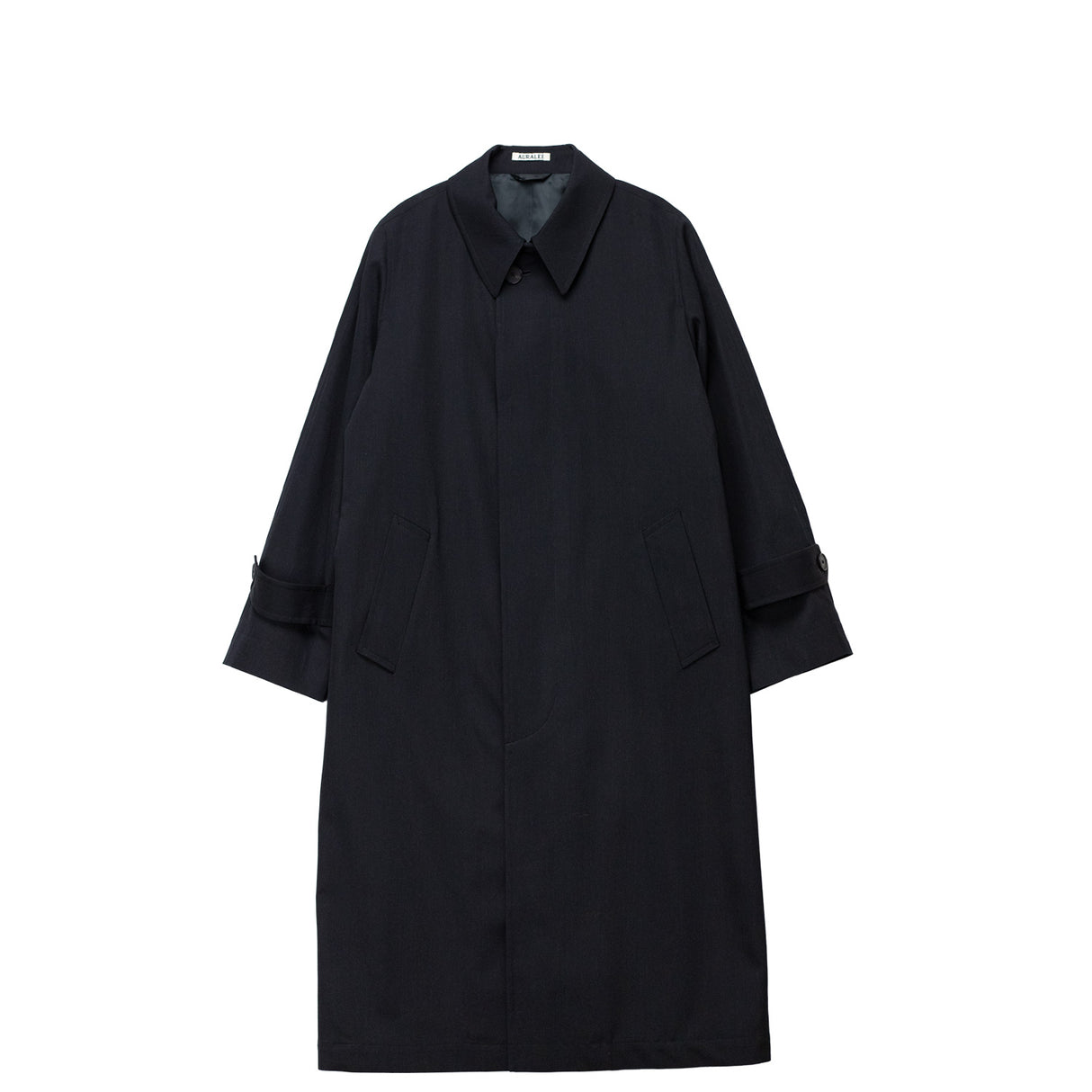 Auralee W'S LIGHT WOOL MAX GABARDINE COAT, Top Black