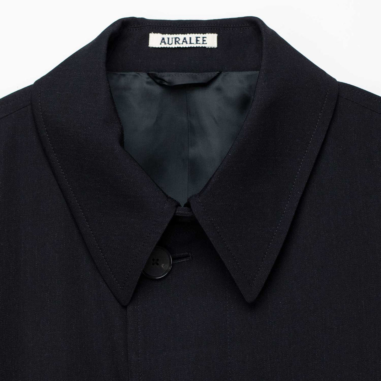 Auralee W'S LIGHT WOOL MAX GABARDINE COAT, Top Black