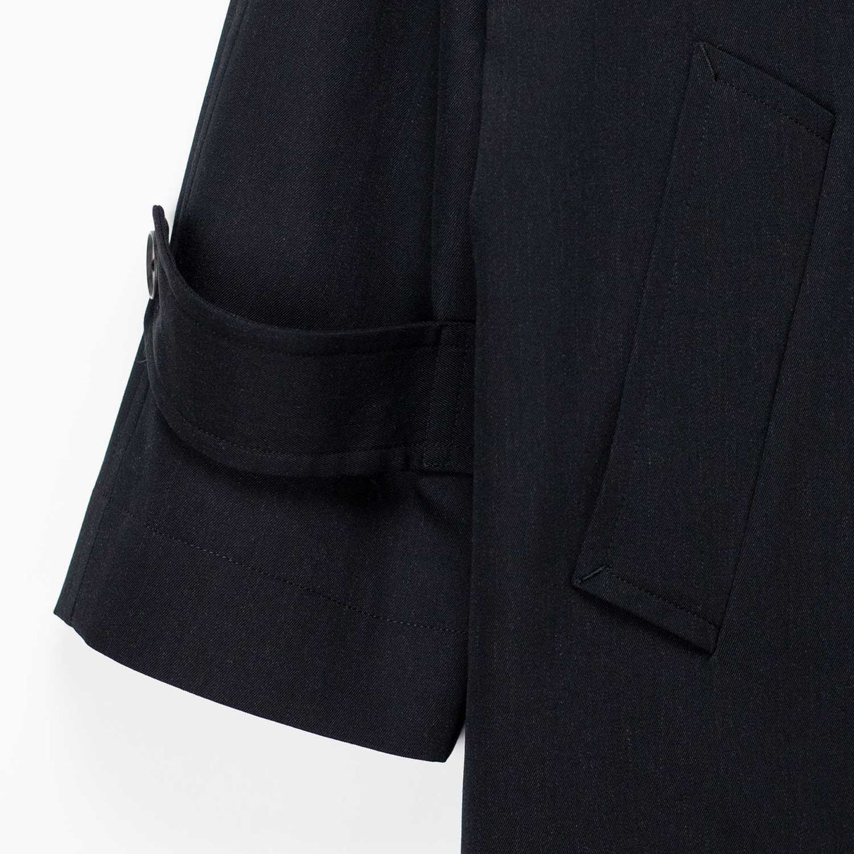 Auralee W'S LIGHT WOOL MAX GABARDINE COAT, Top Black