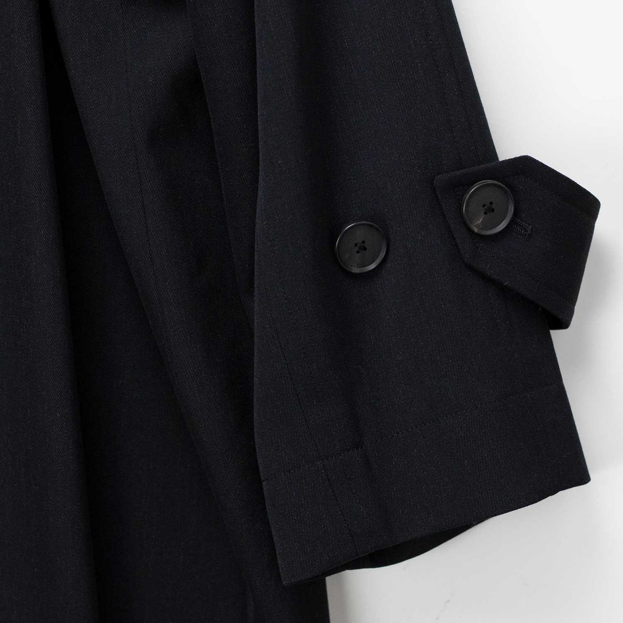 Auralee W'S LIGHT WOOL MAX GABARDINE COAT, Top Black