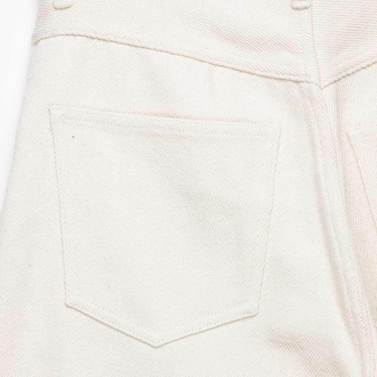 Auralee W' SILK NEP DENIM 5P WIDE SHORTS, Ivory White