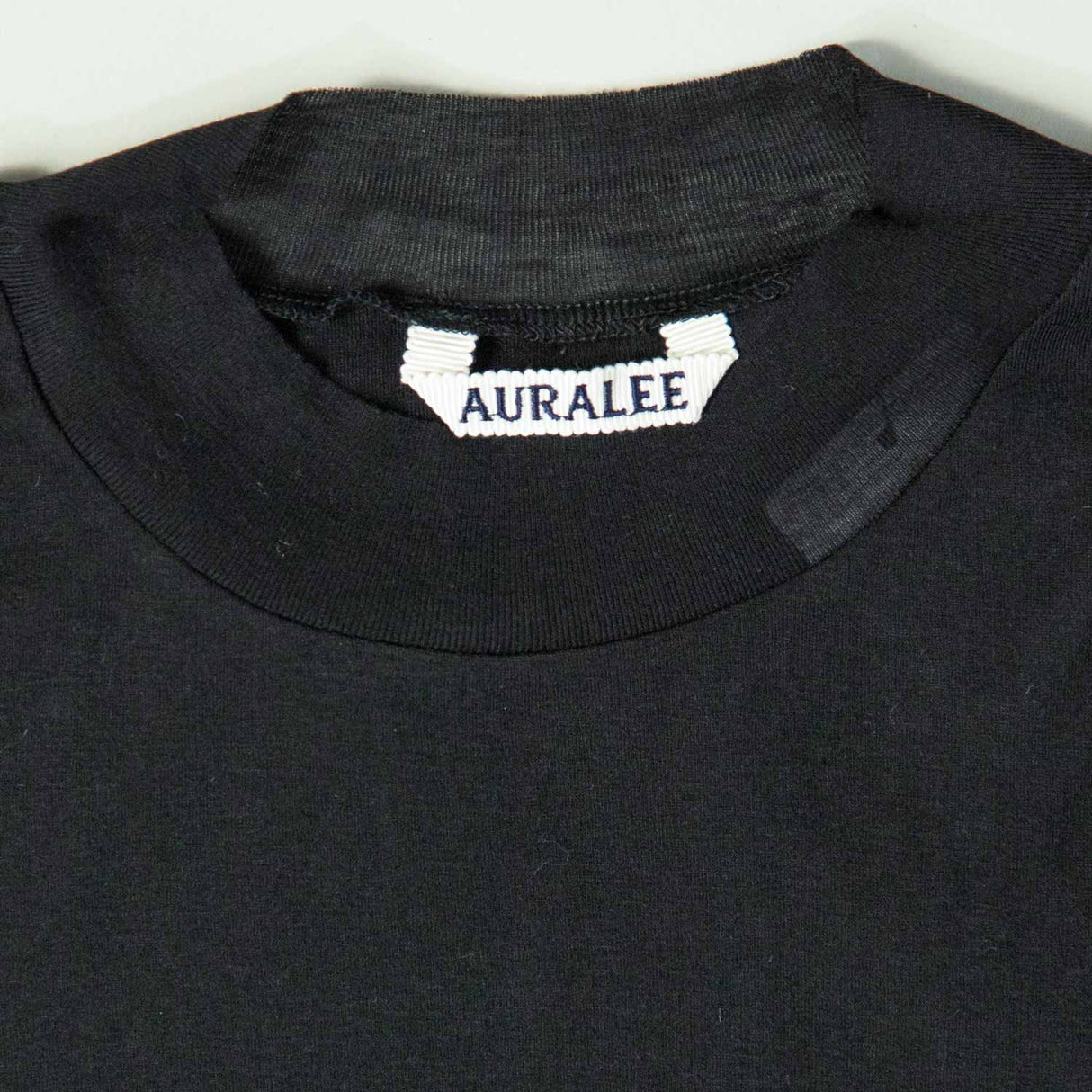 Auralee SHEER RIB L/S T-SHIRT, Black