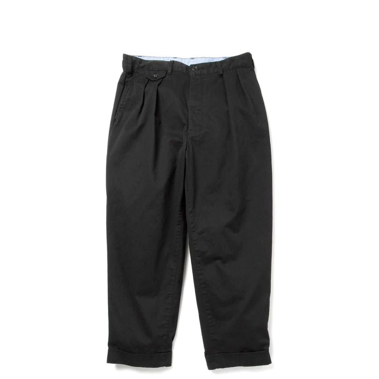 BEAMS+ 2PLEATS TWILL PANTS, Black