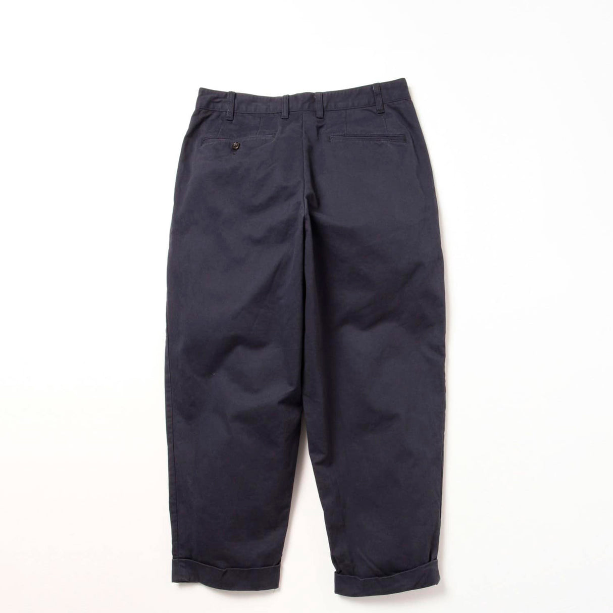 BEAMS+ 2PLEATS TWILL PANTS, Navy