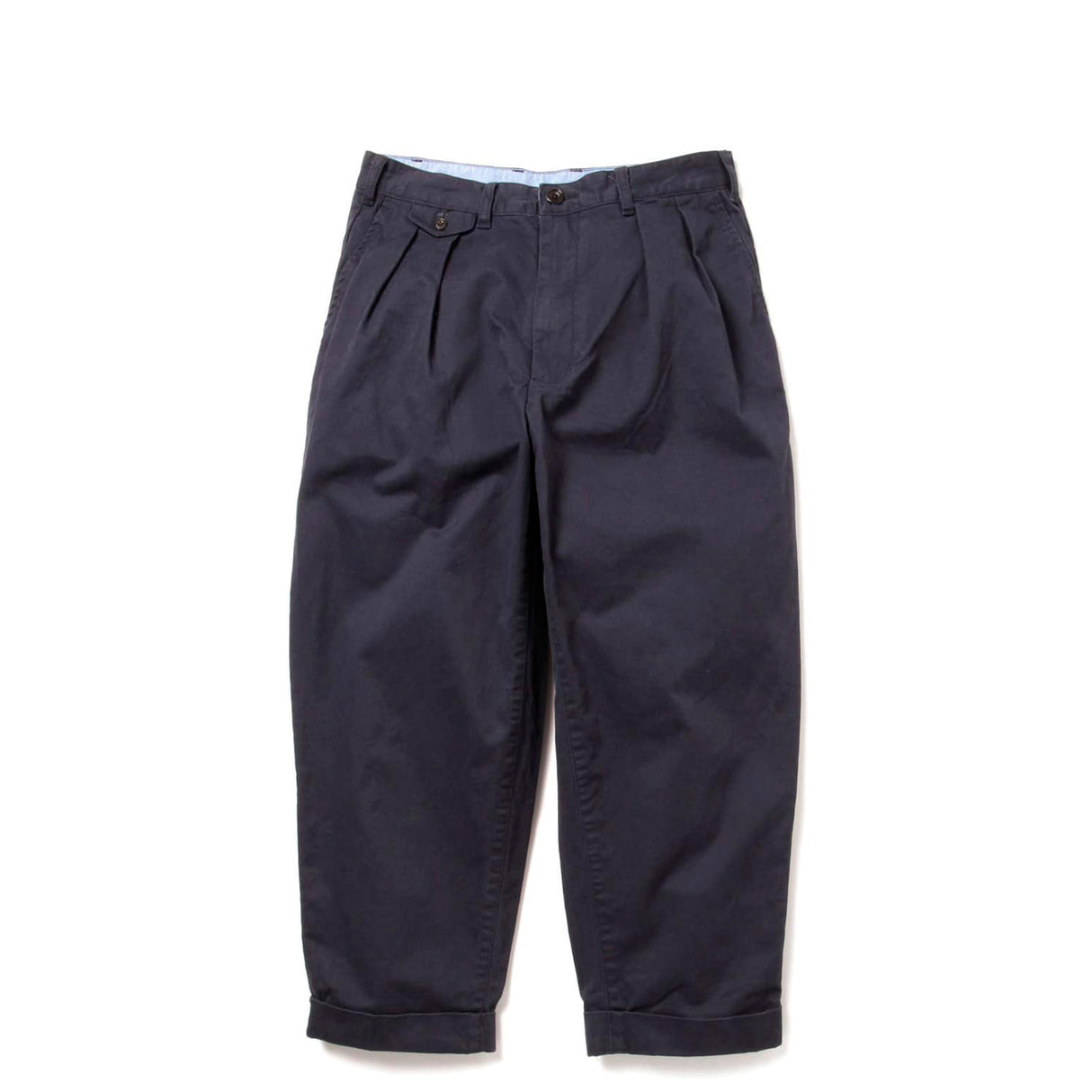 BEAMS+ 2PLEATS TWILL PANTS, Navy