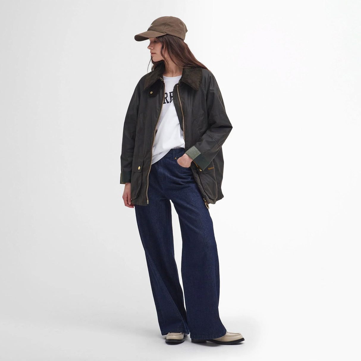 Barbour ALLERSTON WAXED JACKET, Olive/Ancient