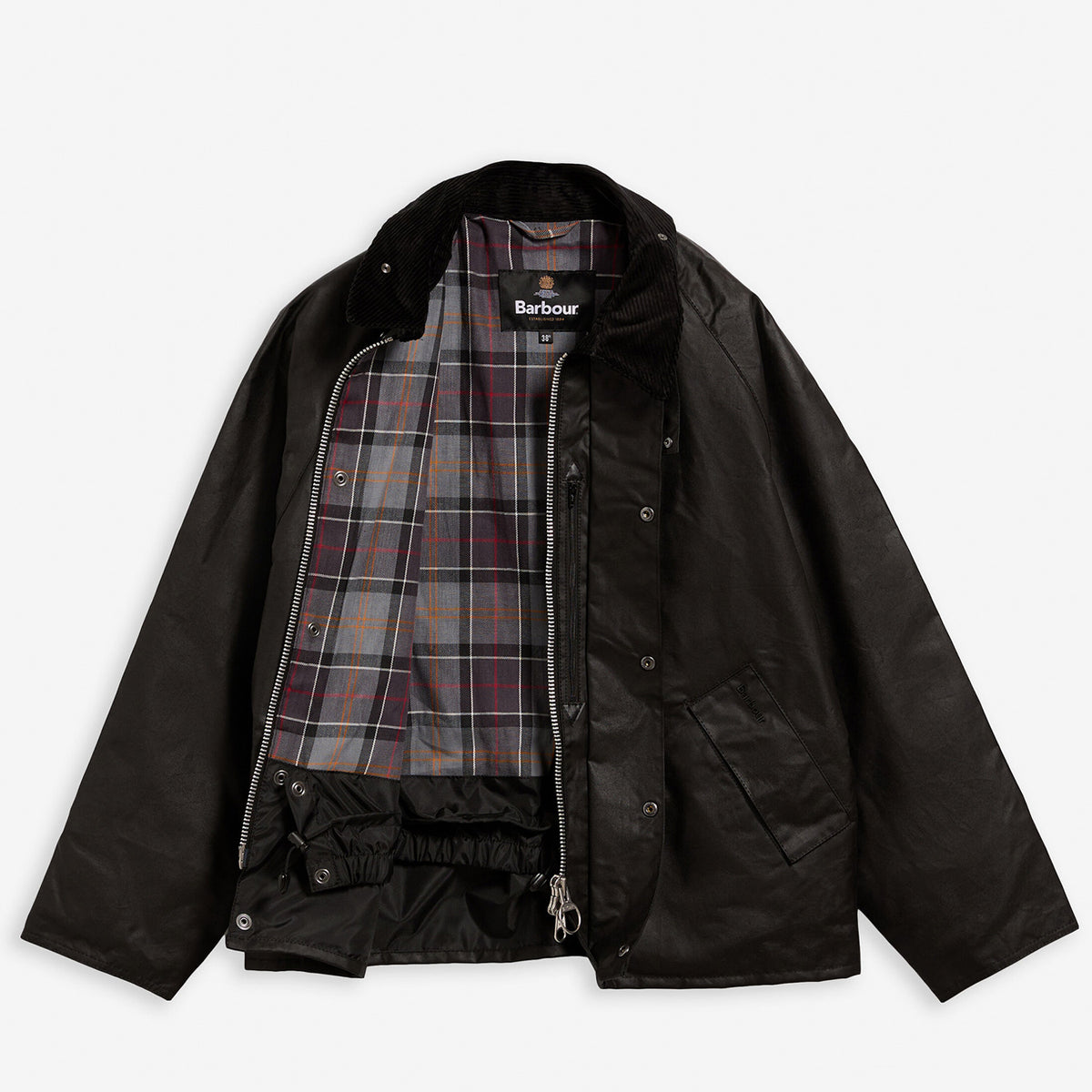 Barbour TRANSPORT WAXED JACKET, Black