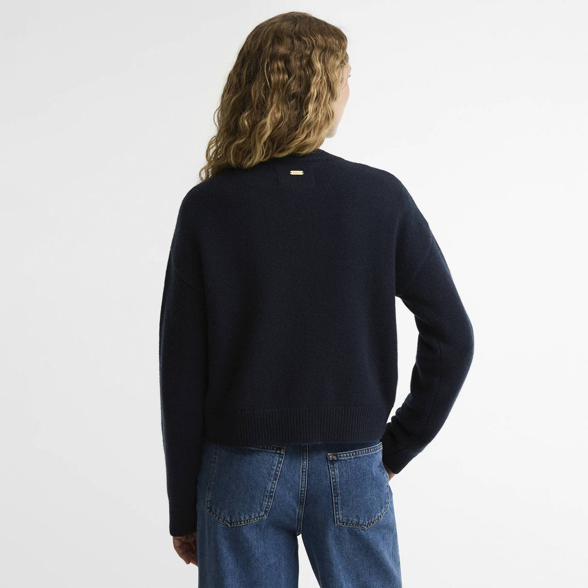 Barbour WOODHOUSE CASHMERE-BLEND CARDIGAN, Navy