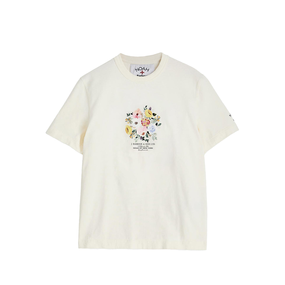 Barbour X Noah FLORAL T-SHIRT, Whisper White